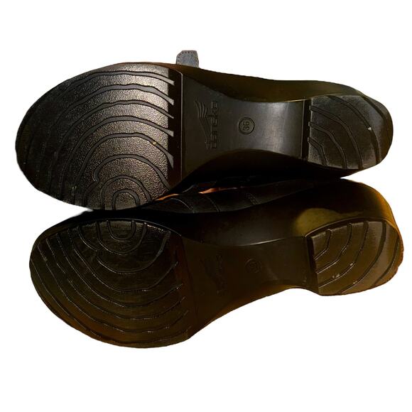 Dansko Chunky Clog Women's Size 36 US 5.5-6 Black Leather Buckle Comfort Shoe - Picture 7 of 8